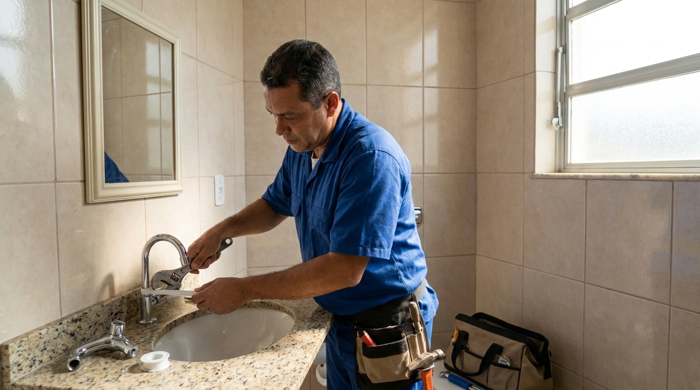 Ajustes em Torneiras no Lar Trabalhador, Campo Grande‑MS