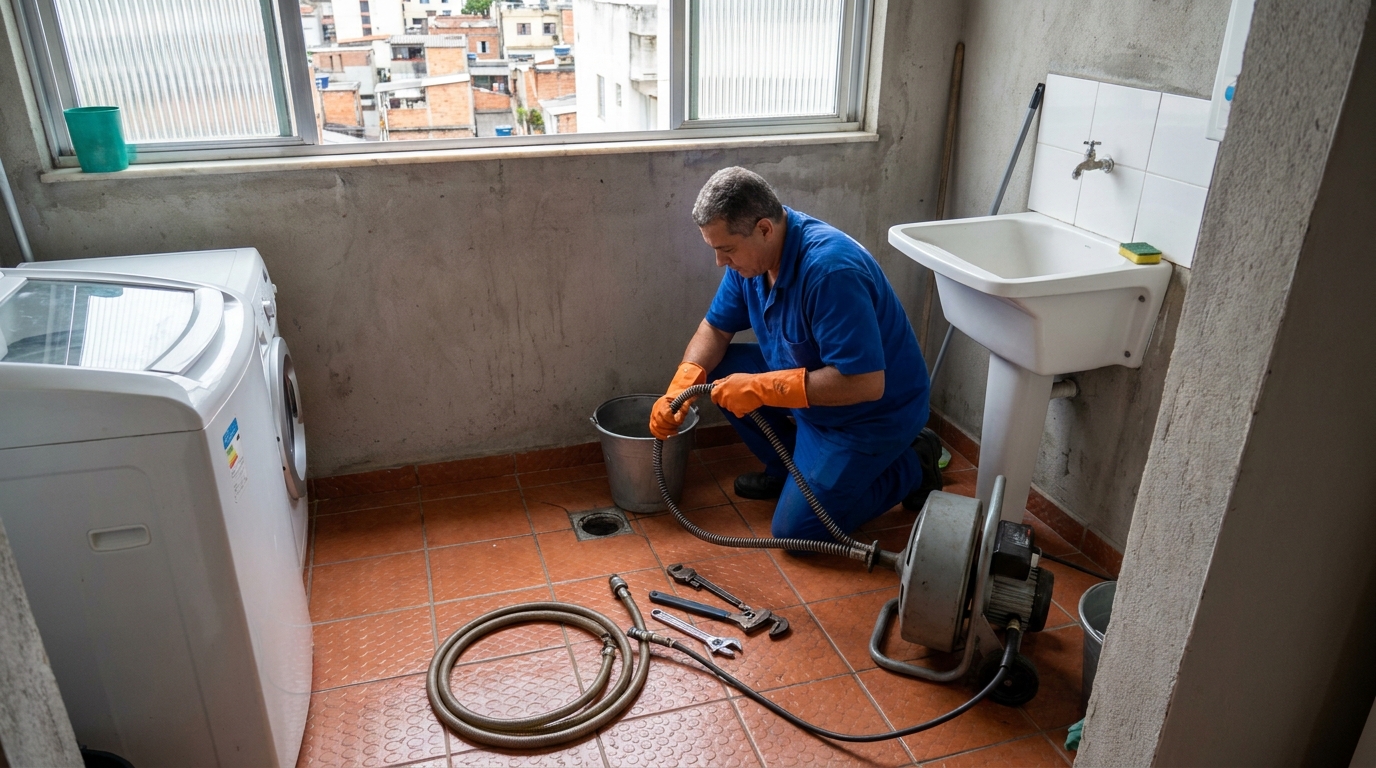 Limpeza Profunda de Ralos no Lar Trabalhador, Campo Grande‑MS