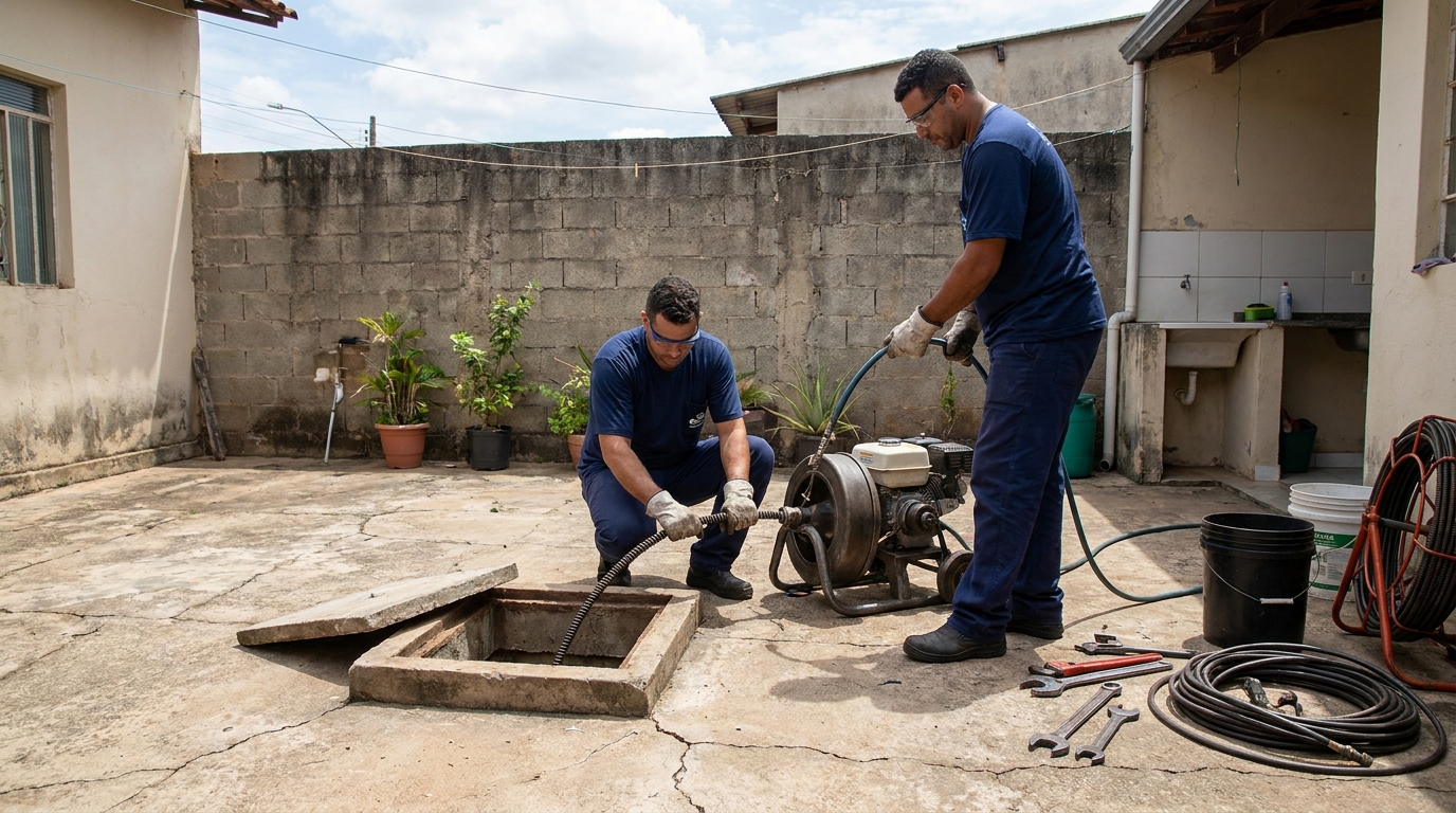 Sucção de Resíduos no Centro, Campo Grande‑MS